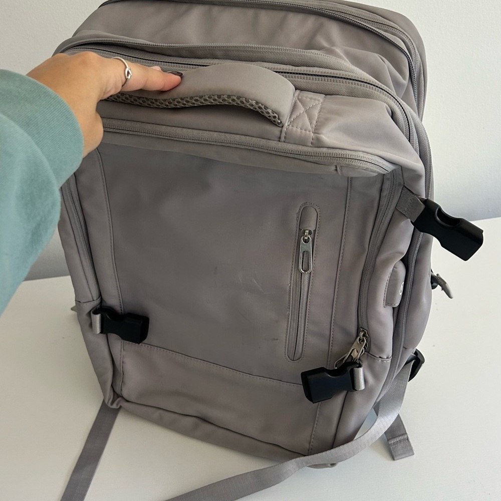 gray travel backpack!